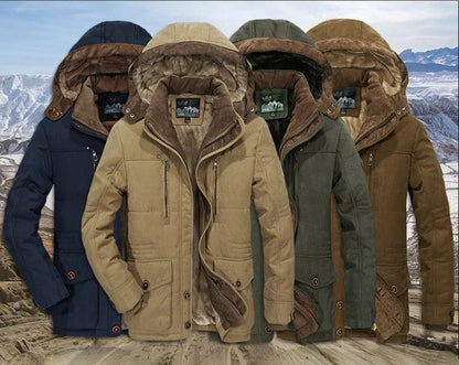 Warm Long Men's Parka Coat - Winter Frost Jacket