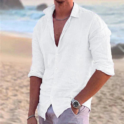 Lightweight Mens Summer Linen Blend Shirt