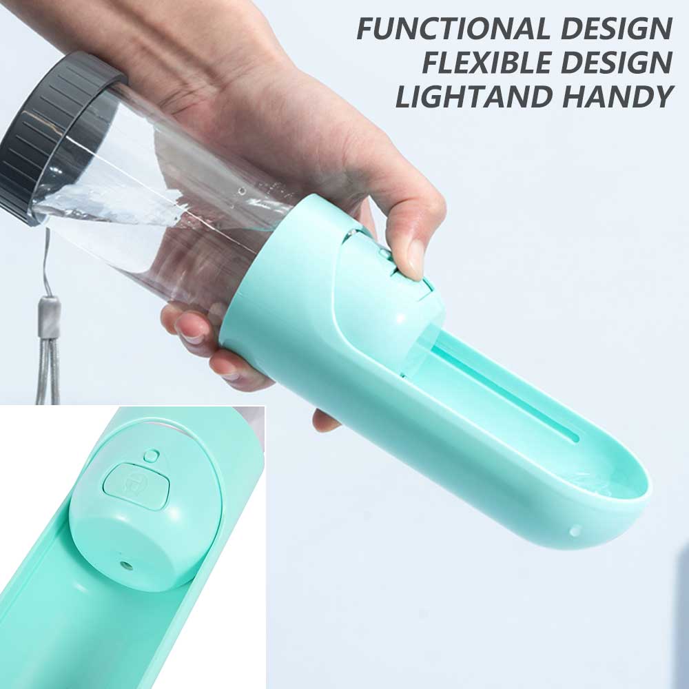 Portable Dog Water Bottle 300ml Drinking Bowl