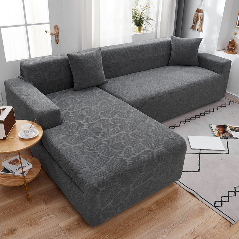 Velvet Plush Corner Sectional Corner Sofa Covers , Stretch Sofa Slipcover