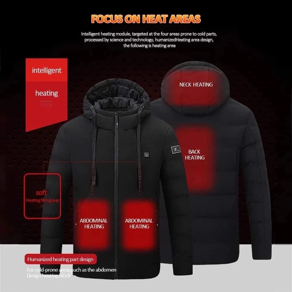 Winter Heated Jackets SmartHeating Cotton Codts HedtedHooded Jackets for Men