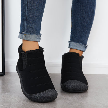 Warm Winter Snow Boots Fur Lined Waterproof Ankle Boots
