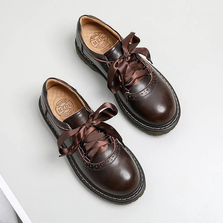 Classic Ladies Lace Up Oxford Shoes