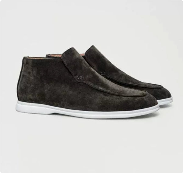 Men's Classic Leather Flat Heel Penny Loafers