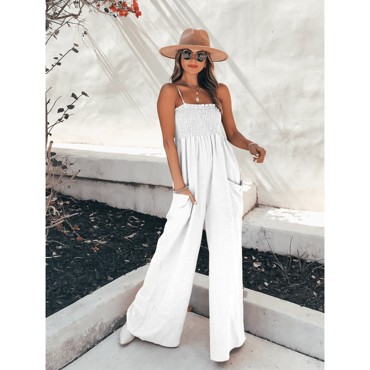 Relaxed Fit Summer Wide Leg Jumpsuit for Women