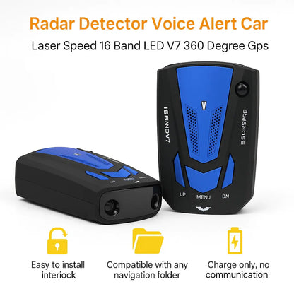 Radar Detector – Flash Speed Camera Detector with Precision Long-Range Detection for Safe Driving