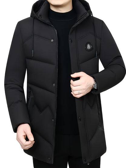 Thick Insulated Men's Padded Snow Parka Coat