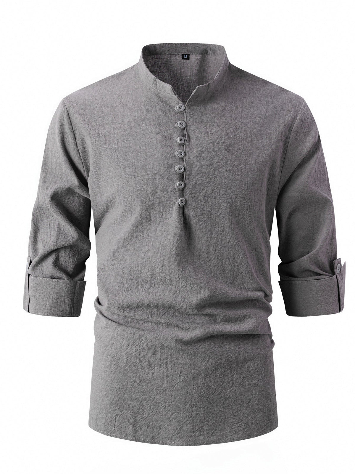 Men's Casual Slim Cotton Stand Collar Shirt