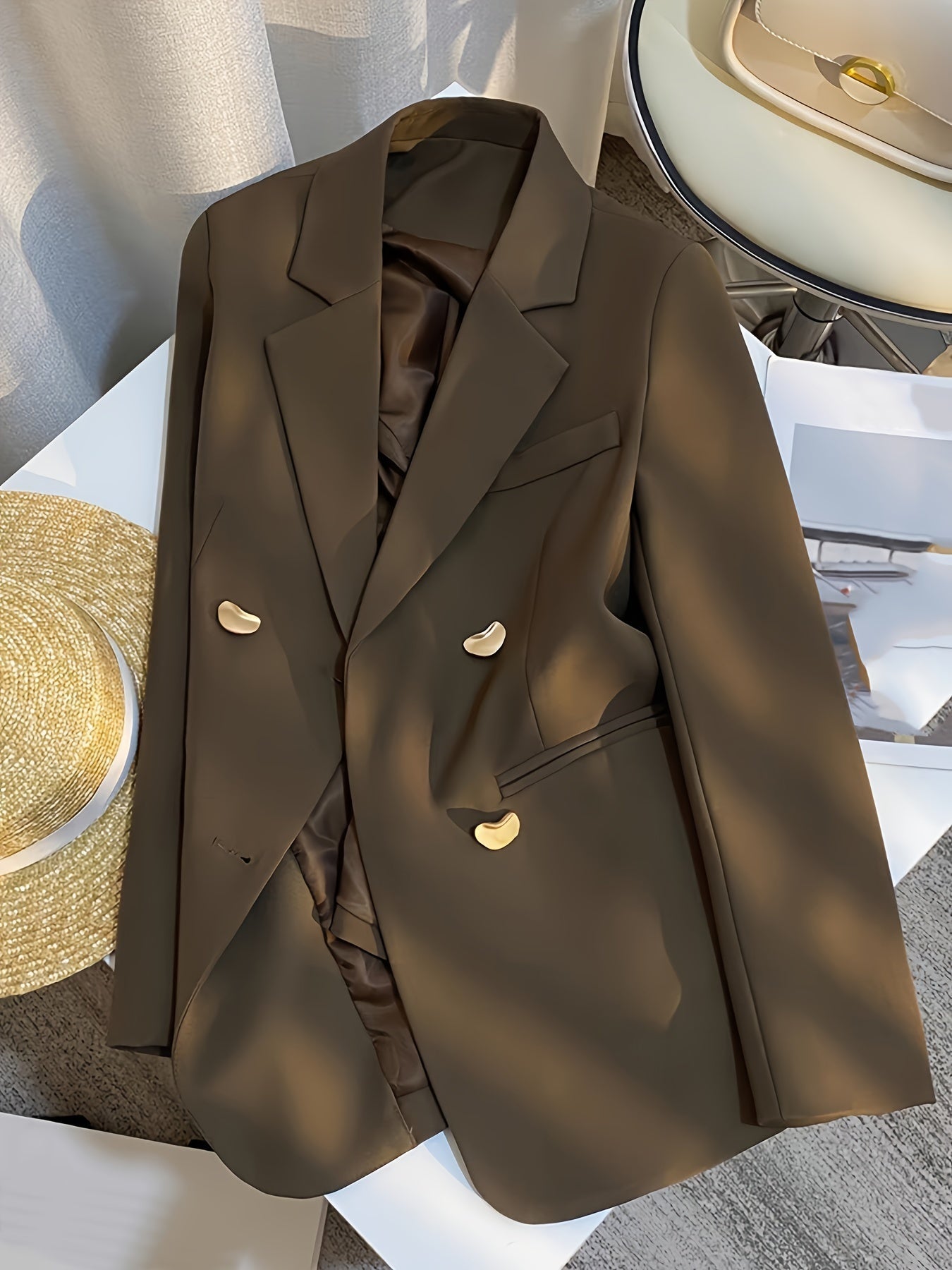 Timeless Women's Warm Tailored Blazer Coat