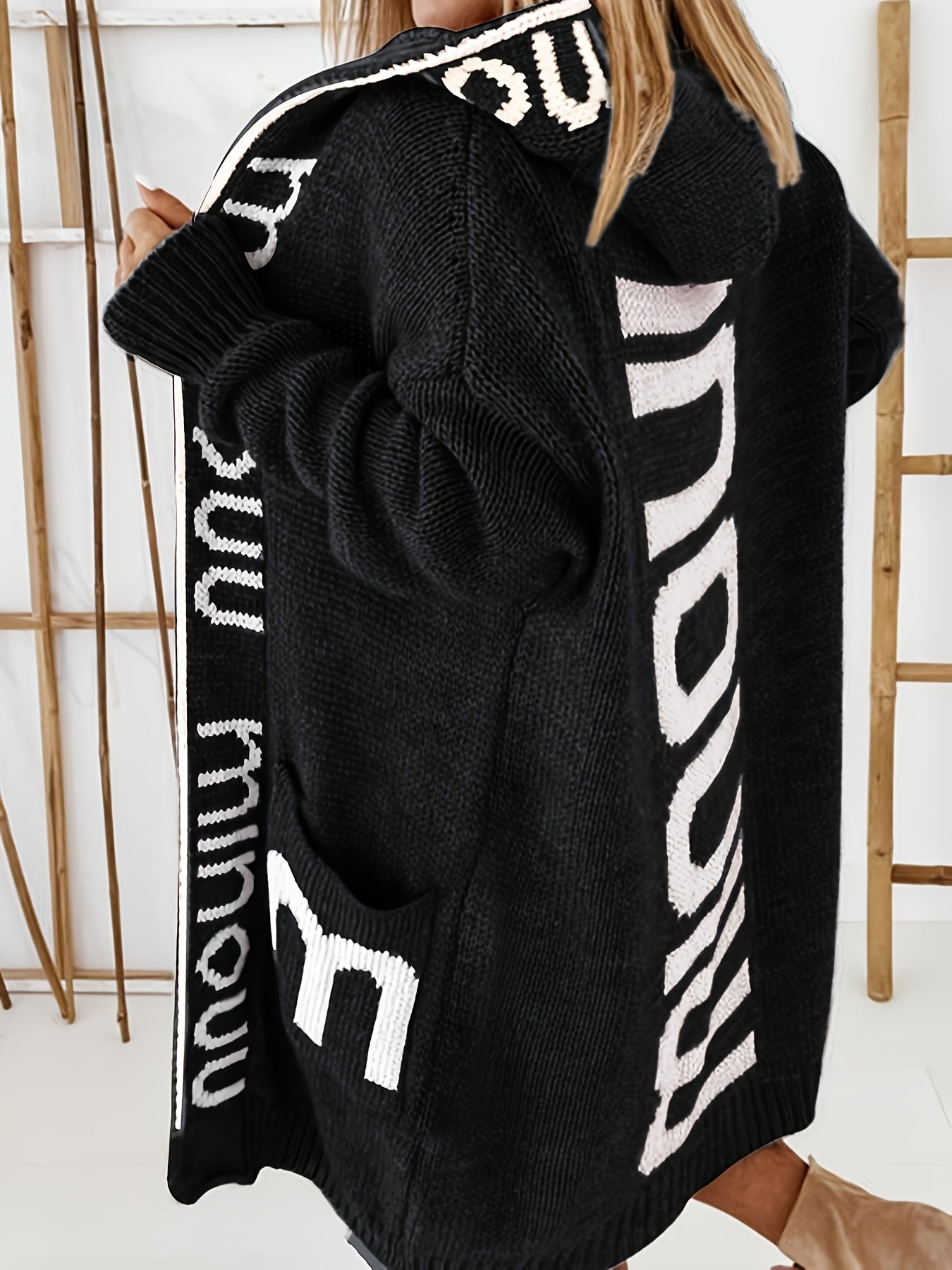 Cozy Blooming Open Cardigan Sweater for Ladies