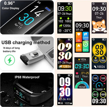 Blood Pressure and Heart Rate Monitor Smart Watch