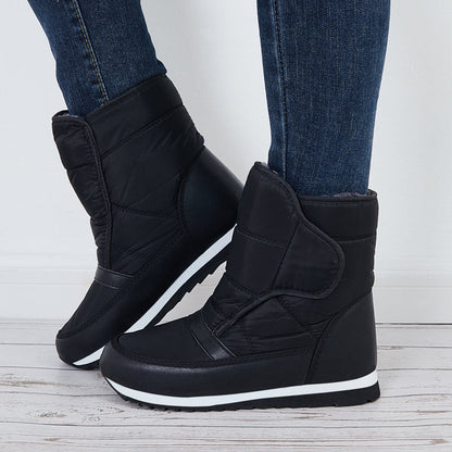 Winter Snow Ankle Boots Warm Fur Lining Waterproof Slip On Booties