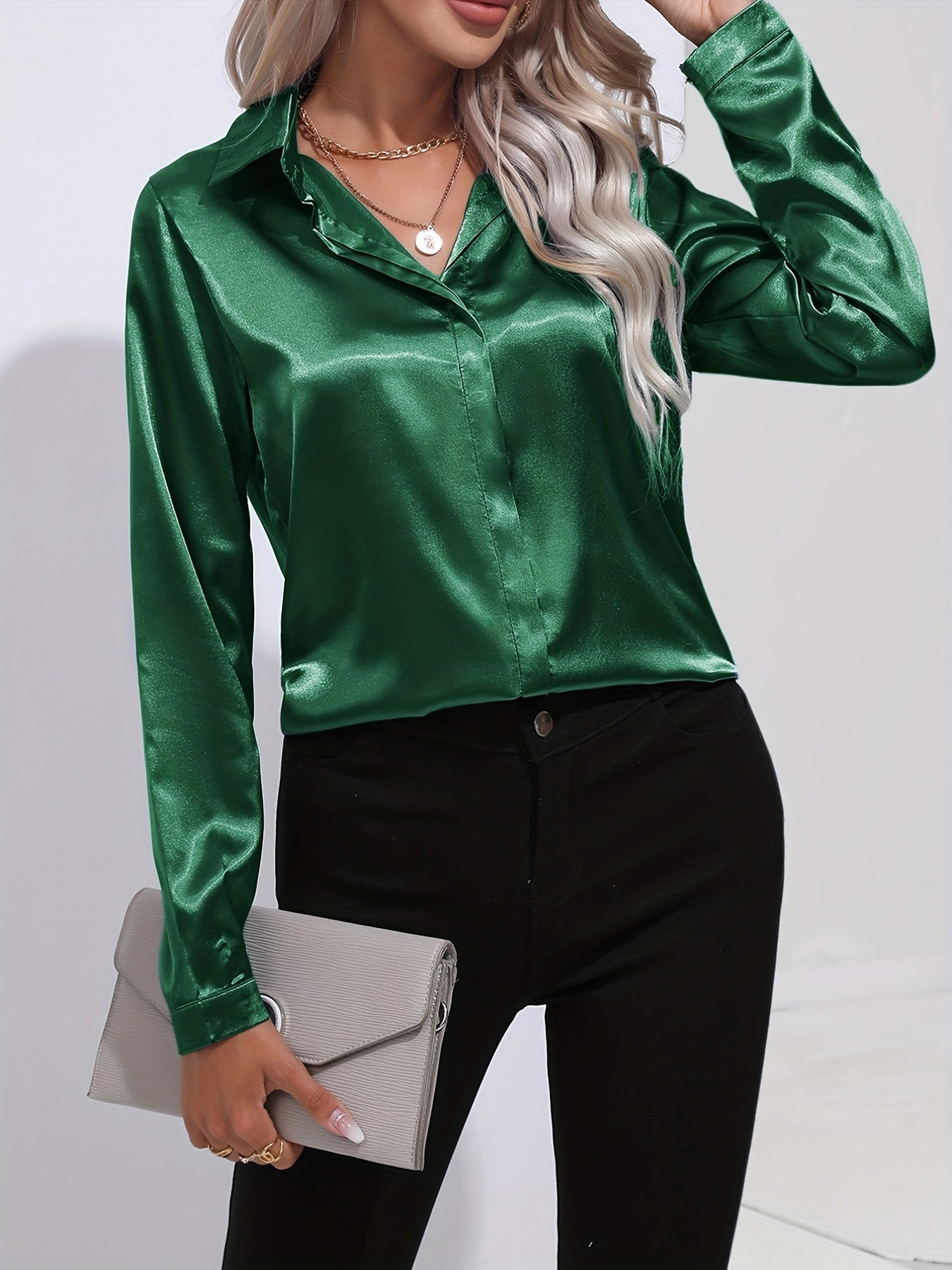 Elegant Women's Soft Silk Shirt