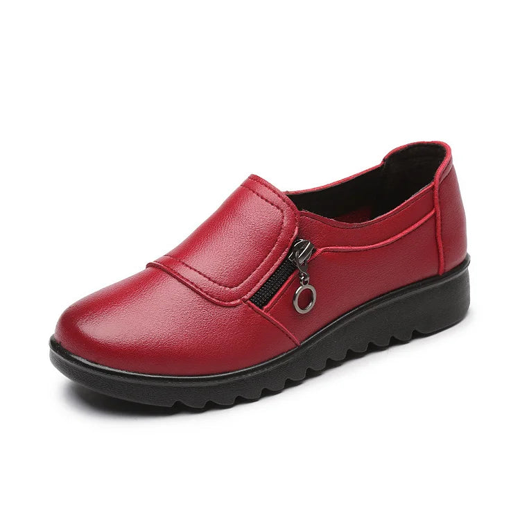 Soft Leather Slip On Loafers for Women