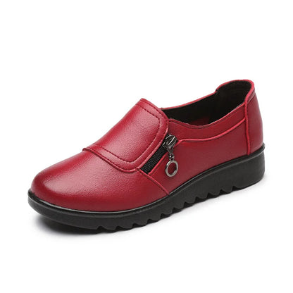 Soft Leather Slip On Loafers for Women