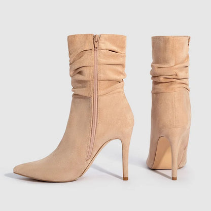 Chic Pointed Toe High Heel Booties