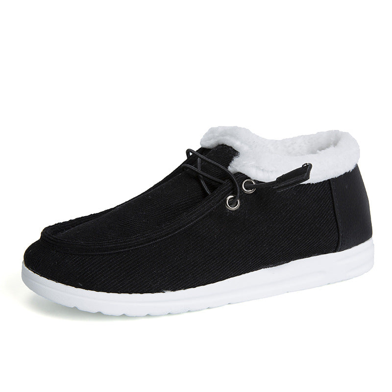 Flat Slip-On Bootie Warm Lining Ankle Snow Boots