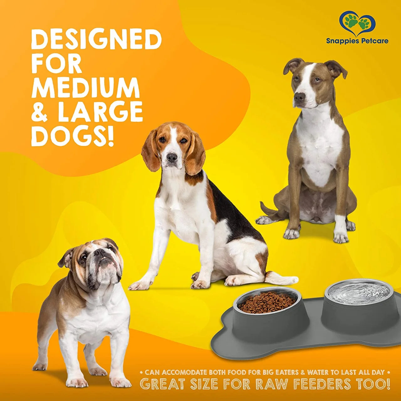 Double Dog Water Food Bowls