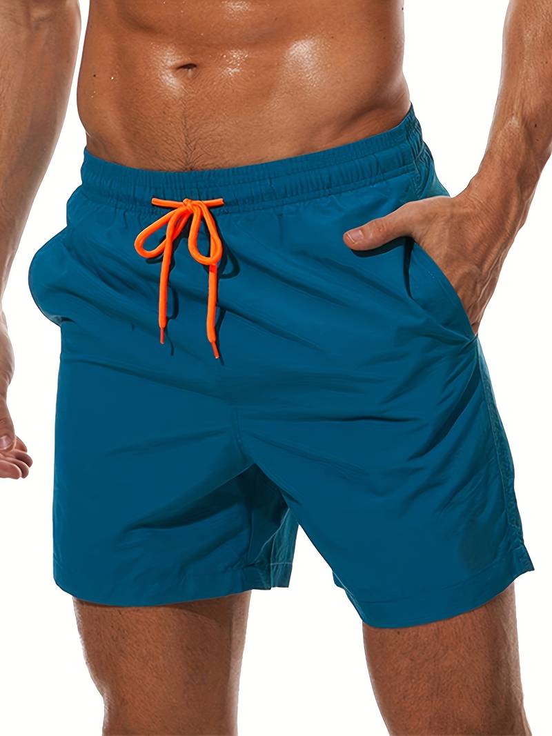 Men's Comfortable Beach Swim Trunks with Breathable Liner