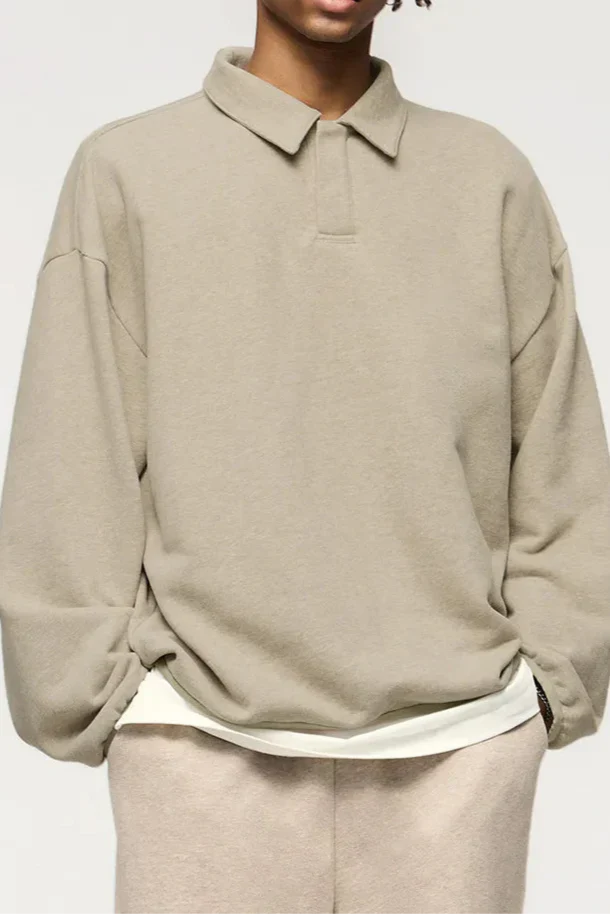 Classic Rich Cotton Polo Sweater - OutfitLondon