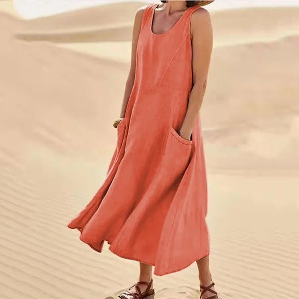 Elegant Summer Linen Dress