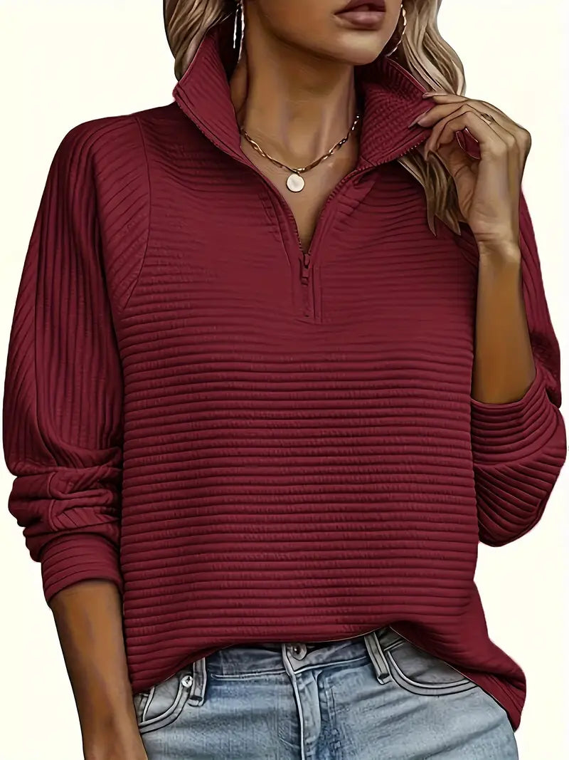 Cozy Ladies Quarter Zip Fleece Pullover