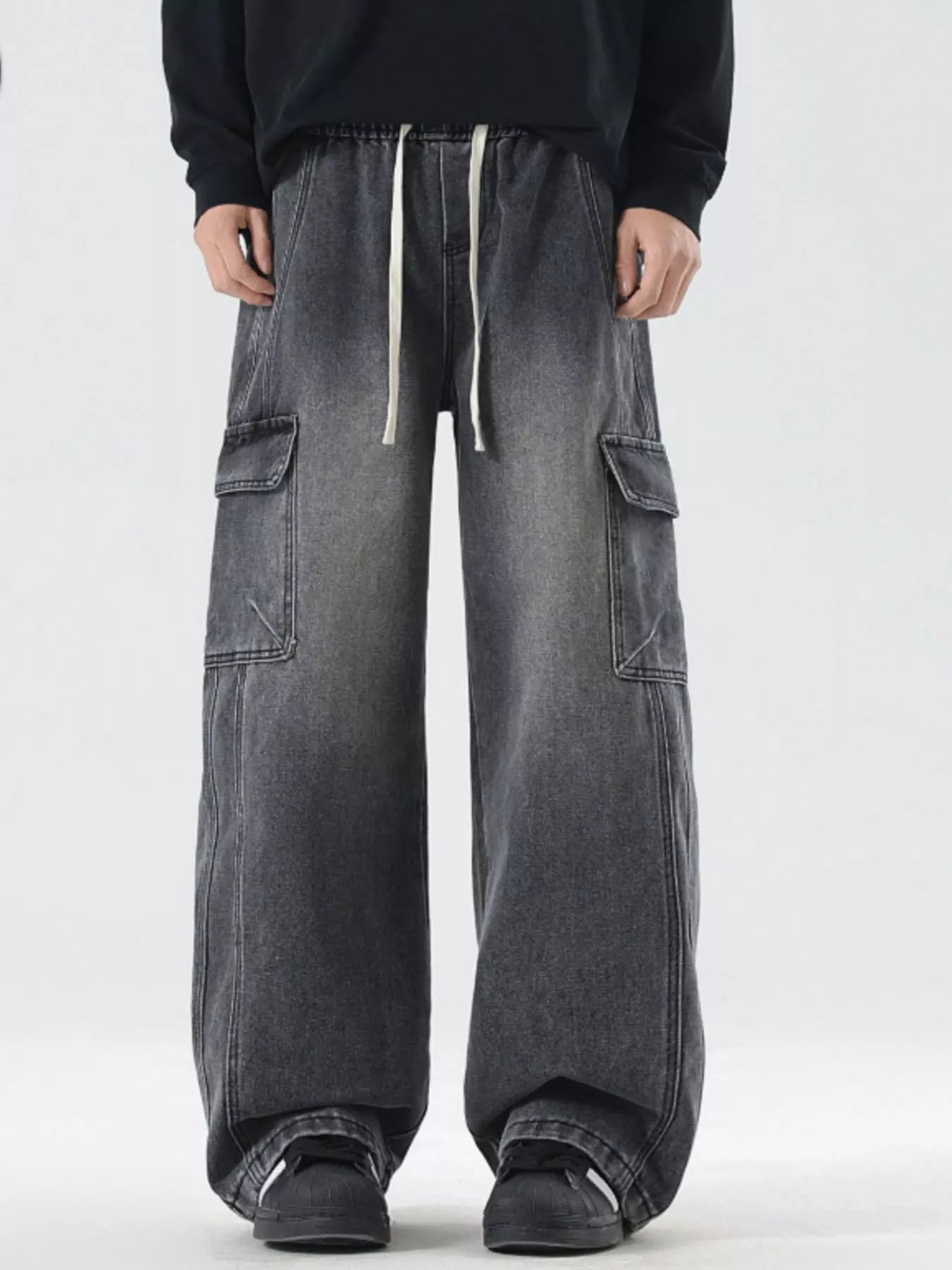Comfortable Mens Cargo Pants with Stretch Waist - OutfitLondon