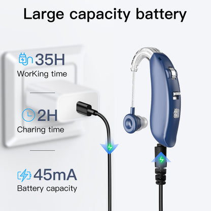 Rechargeable Hearing Aids Bluetooth Enabled Behind The Ear Hearing Aids
