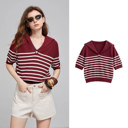 Timeless Horizontal Knit Pullover Sweater