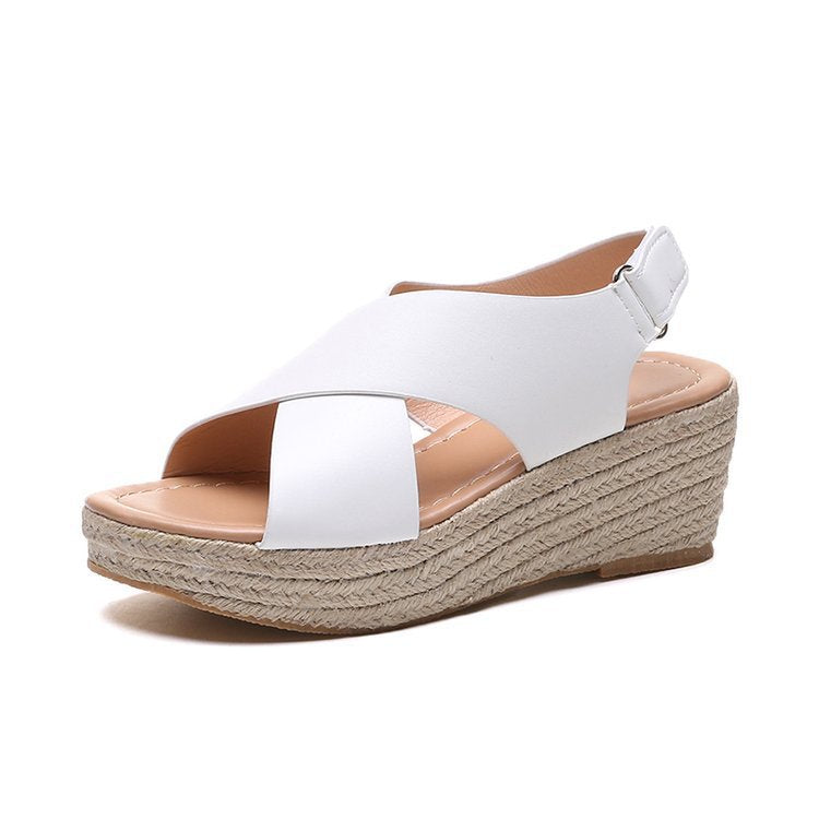 Women's Annadel Eirwyn Straw Wedge Sandal, Platform Sandals