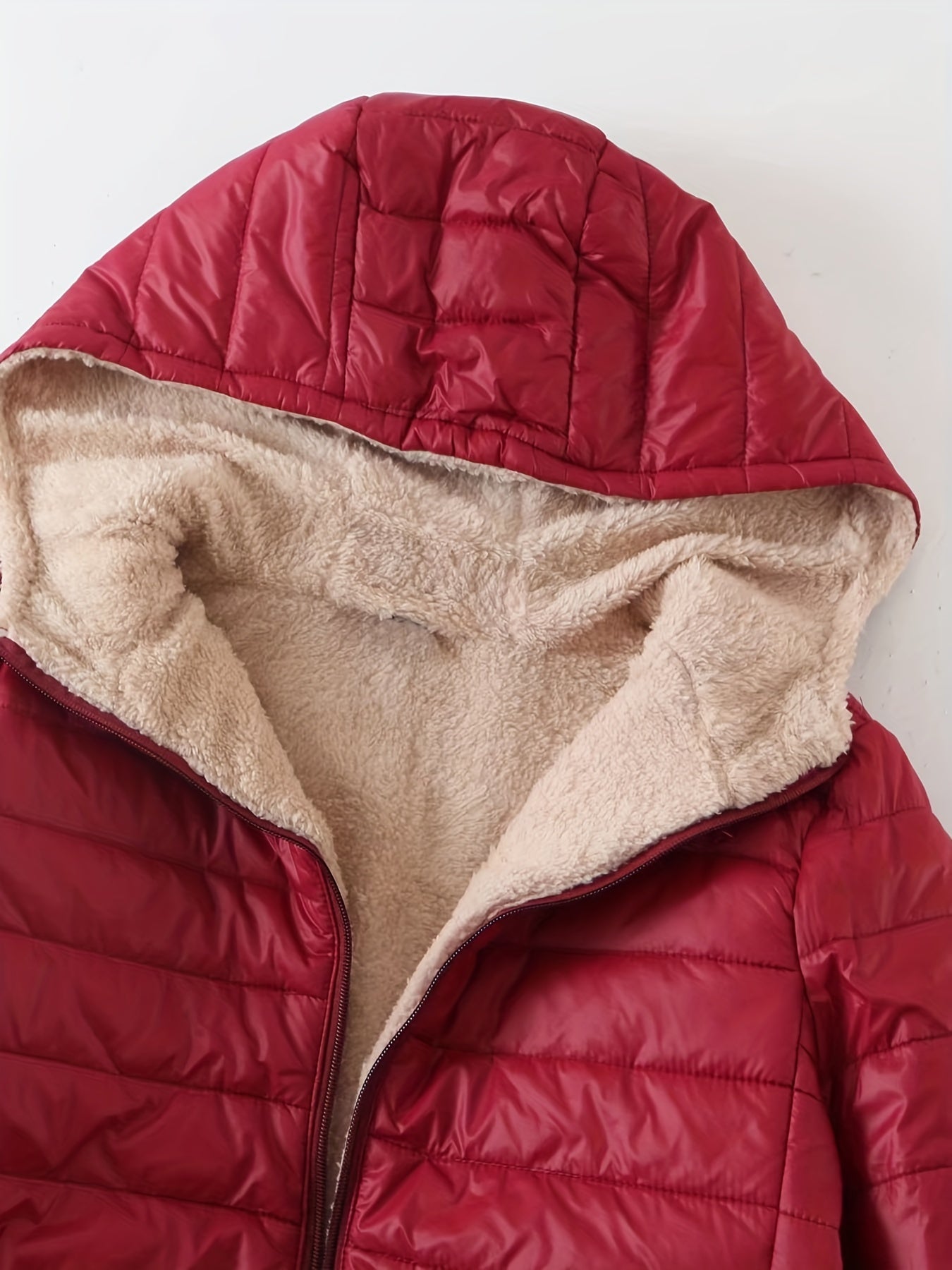 Warm Lightweight Fleece Puffer Coat