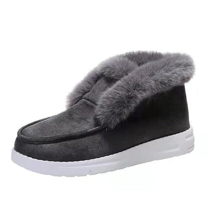 Warm Lace Up Hidden Wedge Boots Fur Lined Platform Ankle Booties