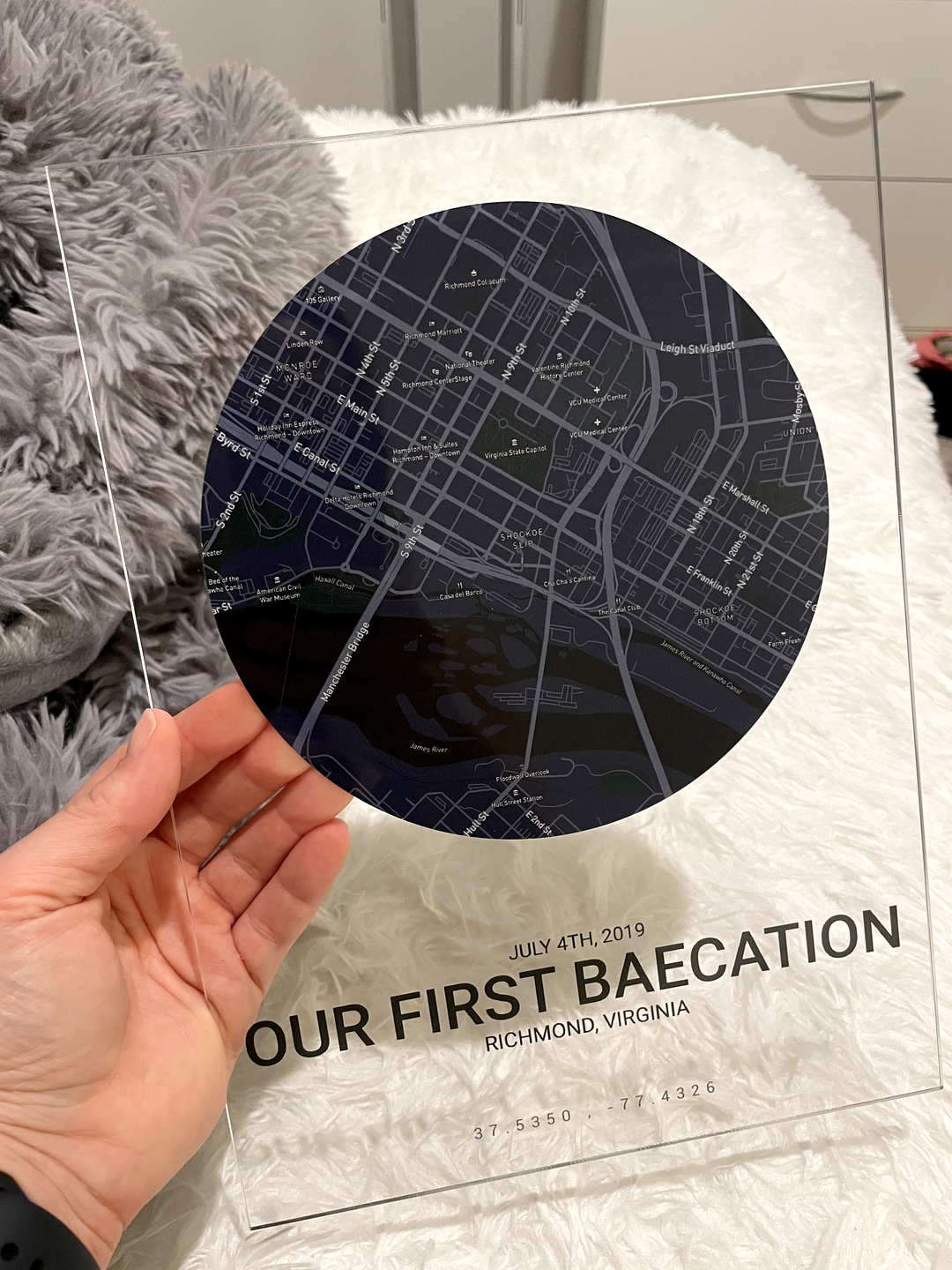 Personalized Map Plaque