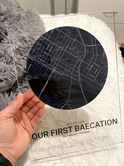 Personalized Map Plaque