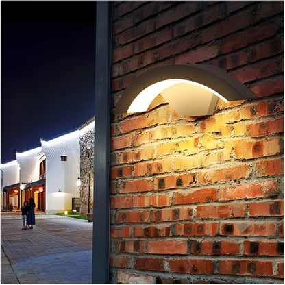 Classic Curved Glow LED Wall Light Outdoor Downlights Porch Wall Mounted Sconce