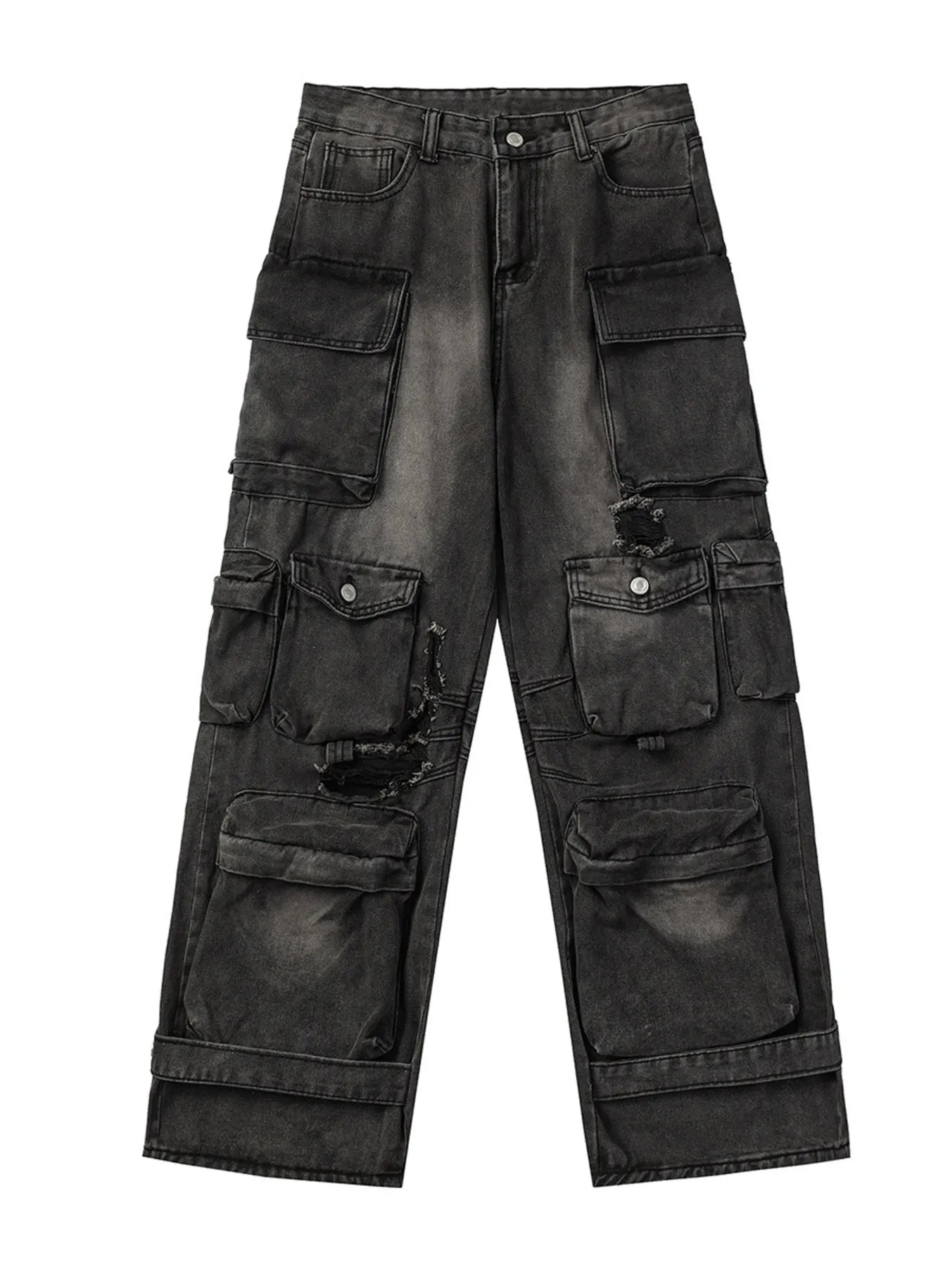 Comfortable Loose Fit Cargo Pants with Extra Pockets - OutfitLondon