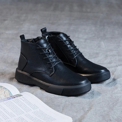 Cozy Classic Low Heel Ankle Boots for Women