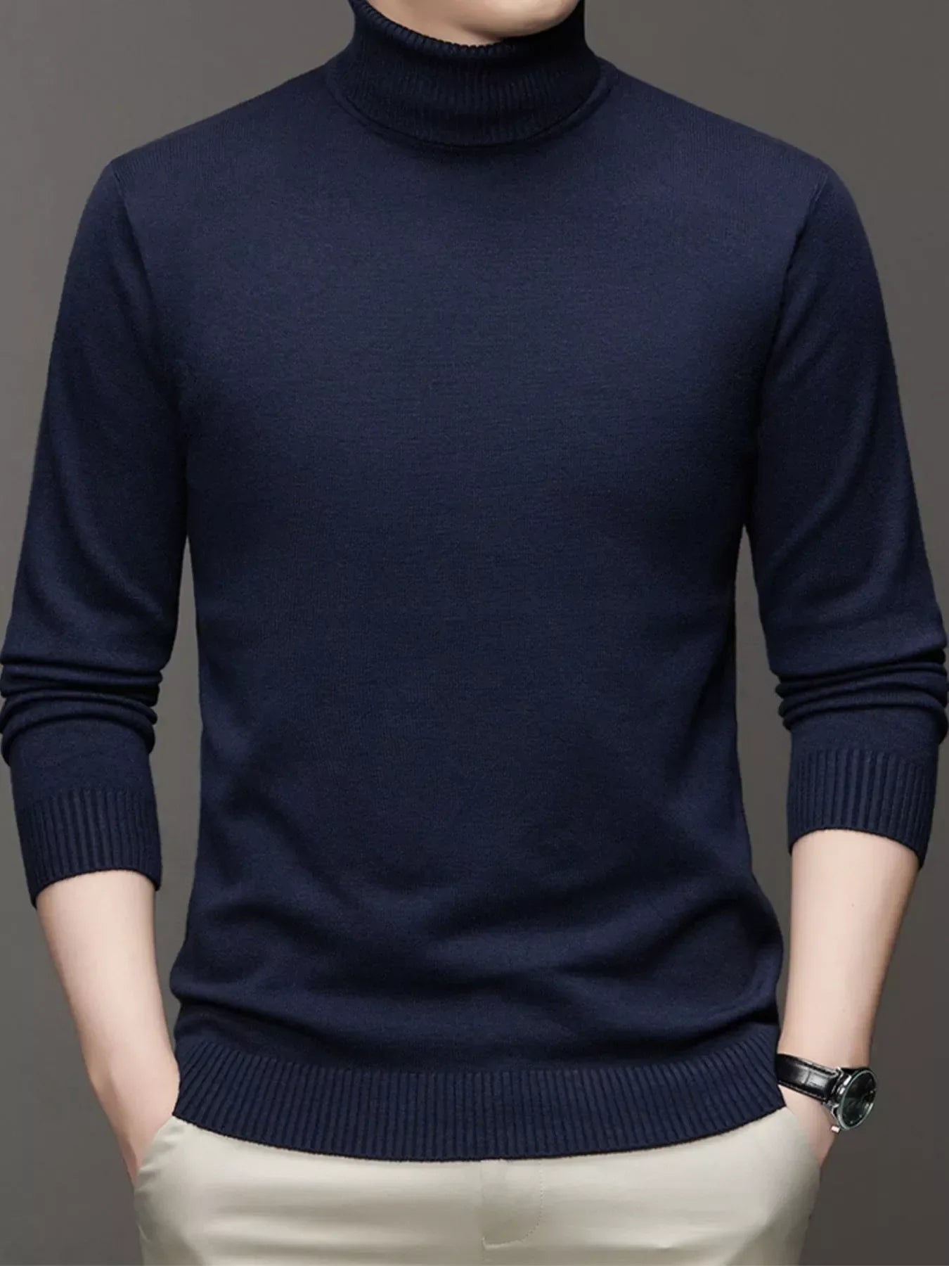 Big Size Crew Neck Knitted Jumper