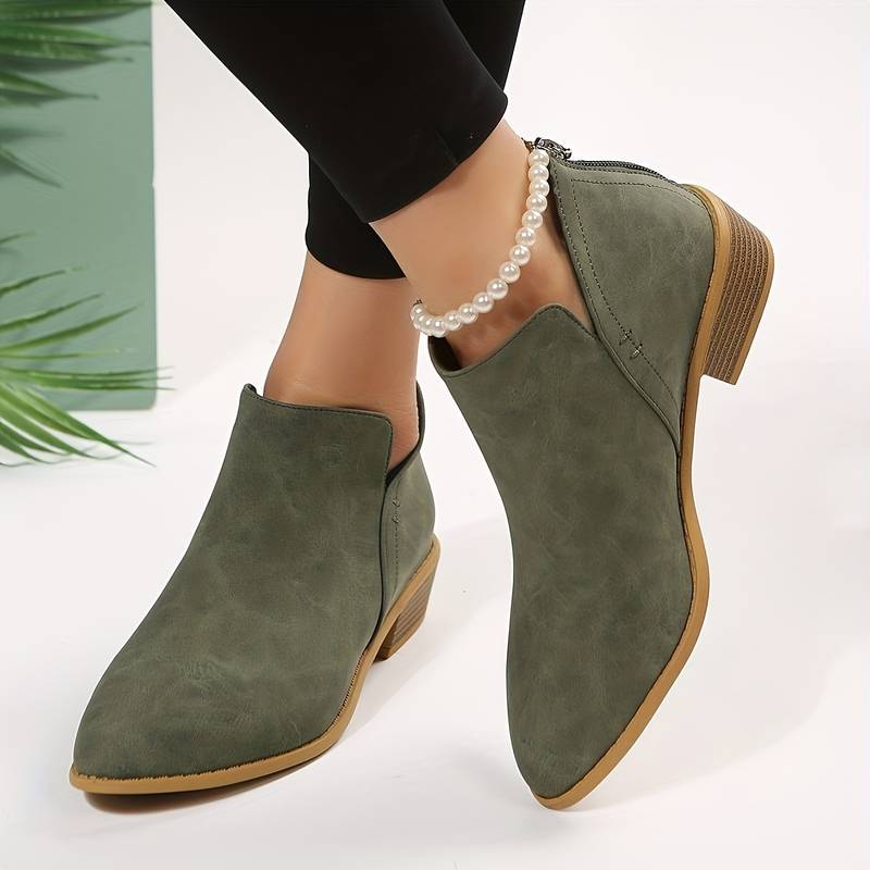 Women's High Heel Ankle Boots Sharp Toe - OutfitLondon