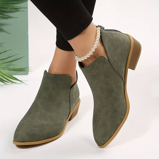 Women's High Heel Ankle Boots Sharp Toe - OutfitLondon
