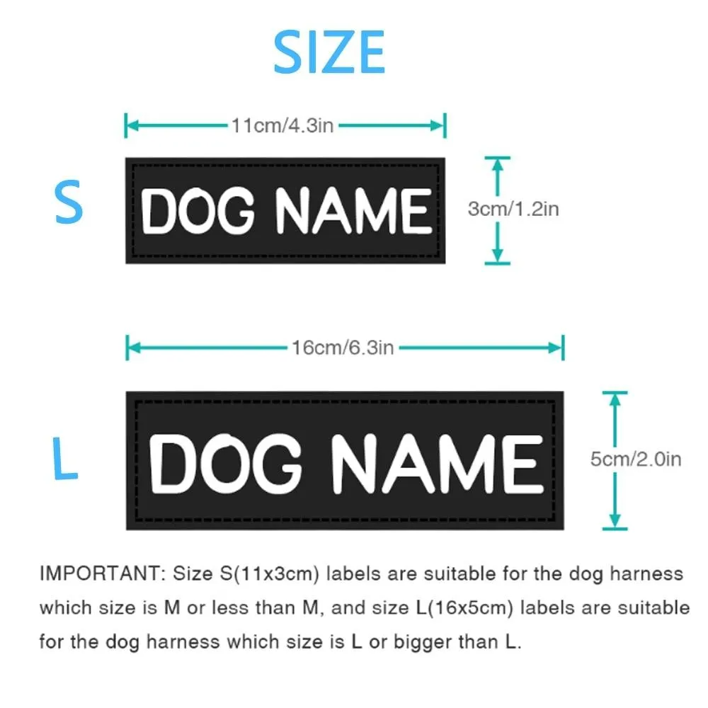 Personalised Dog Harness Strong No Pull Premium Custom Name Reflective Vest