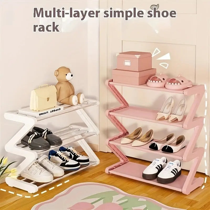 Space Saving 4-Tier Stackable Shoe Organizer