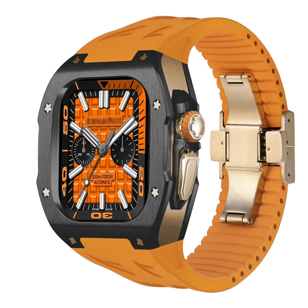 Tough Metal Case and Flexible Rubber Band for Apple Watch Ultra