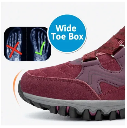 Orthopedic Shoes Anti-collision Velcro Hiking Ankle Sneakers Suede Outdoor