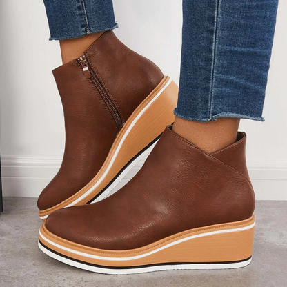 Women's Platform Wedge Ankle Boots
