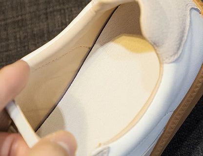 White Leather Low Top Sneakers Shoes