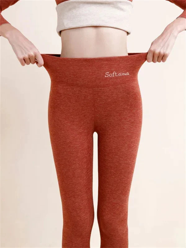 Soft Thermal Leggings with Cashmere Lining for Women