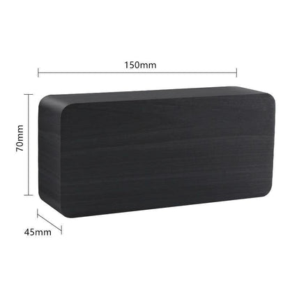 Wooden Block LED Alarm Clock