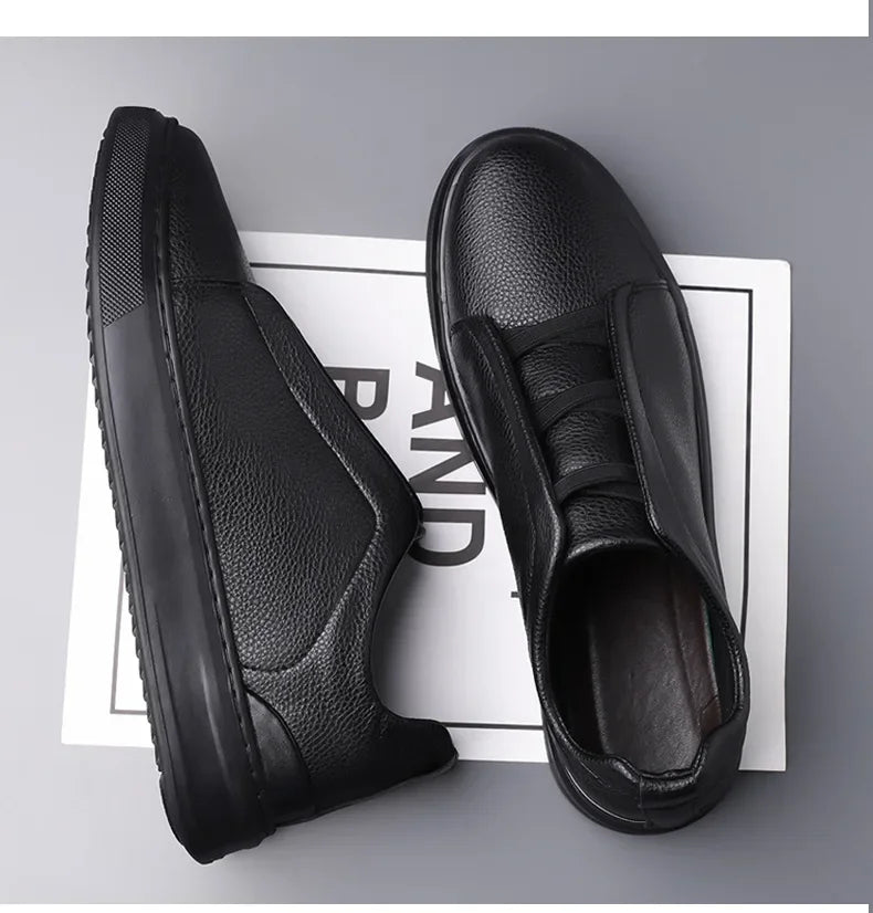 Leather Crossover Sneakers