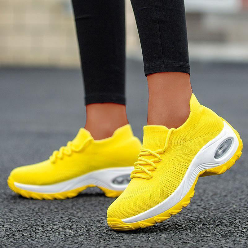 Lace Up Walking Running Shoes Platform Sneakers